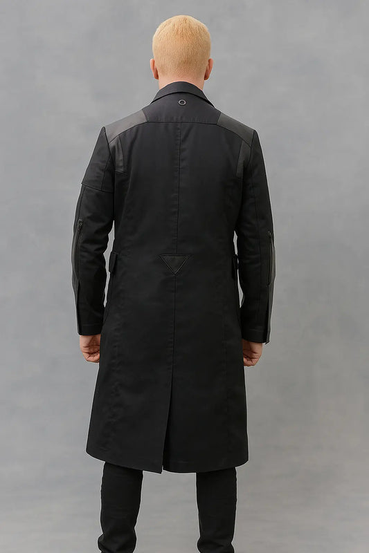 Back design of Deus Ex Mankind Divided Adam Jensen trench coat
