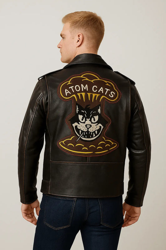 Fallout 4 Atom Cats Jacket with embroidered back patch back view
