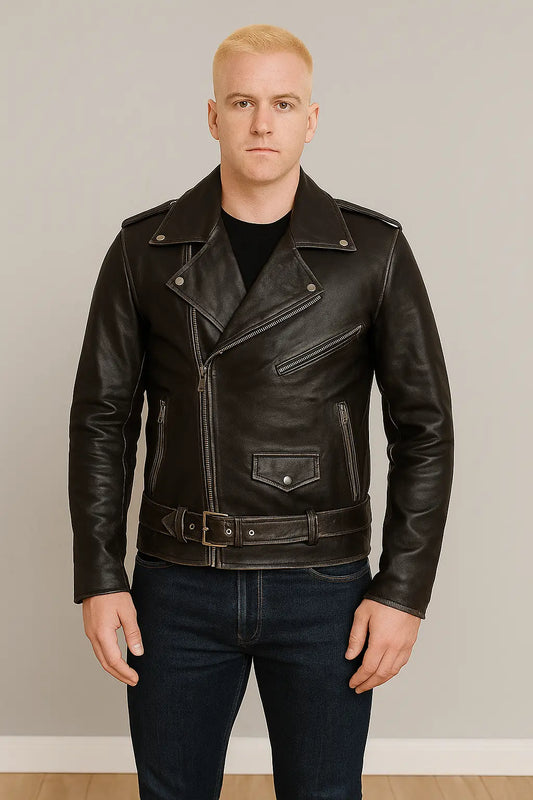 Fallout 4 Atom Cats Leather Jacket front view