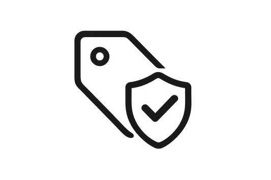  Affordable Price Guarantee icon ( black color no text only icon)