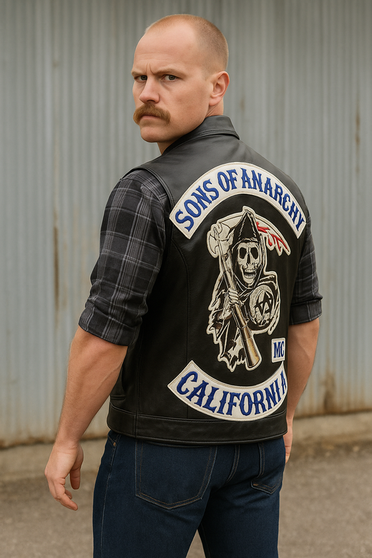 Sons of Anarchy Vest Back with Grim Reaper Patch